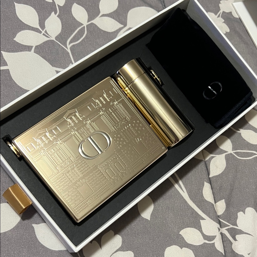 Dior Rouge Minaudiere with Gold Lettering